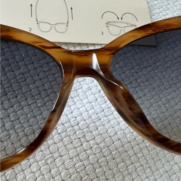 LOUIS VUITTON Damier Azur Charlotte Sunglasses Z0917W Tortoise Multi Pivot Flat - Picture 15 of 16